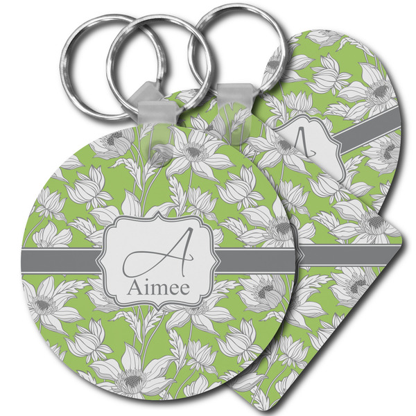 Custom Wild Daisies Plastic Keychain (Personalized)