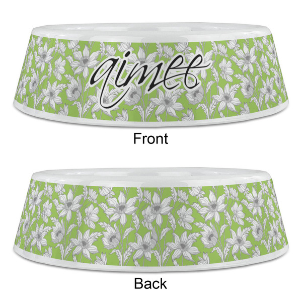 Wild Daisies Plastic Pet Bowls - Large - APPROVAL