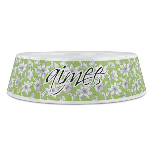 Wild Daisies Plastic Pet Bowls - Large - FRONT
