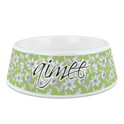 Wild Daisies Plastic Dog Bowl (Personalized)