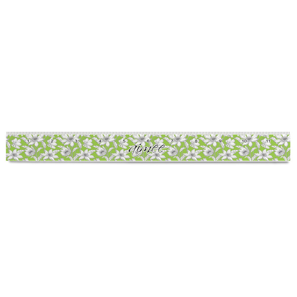 Wild Daisies Plastic Ruler - 12" - FRONT