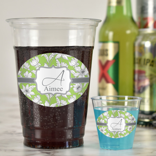 Wild Daisies Plastic Shot Glasses - In Context