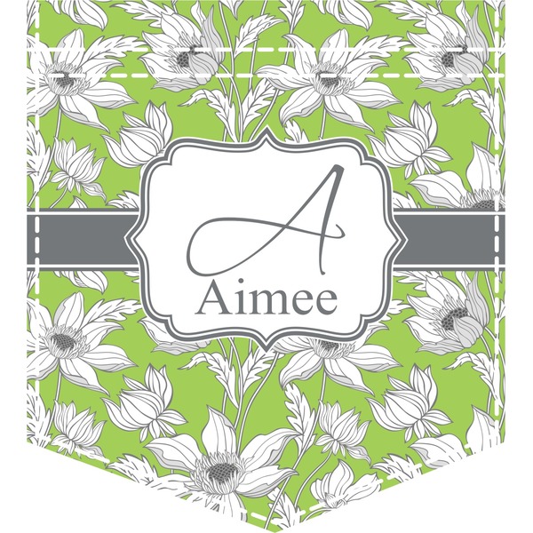 Custom Wild Daisies Iron On Faux Pocket (Personalized)