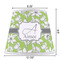 Wild Daisies Poly Film Empire Lampshade - Dimensions