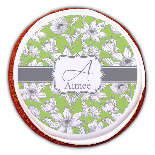 Wild Daisies Printed Icing Circle - Large - On Cookie