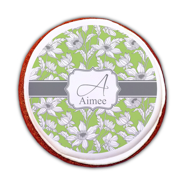 Wild Daisies Printed Icing Circle - Medium - On Cookie