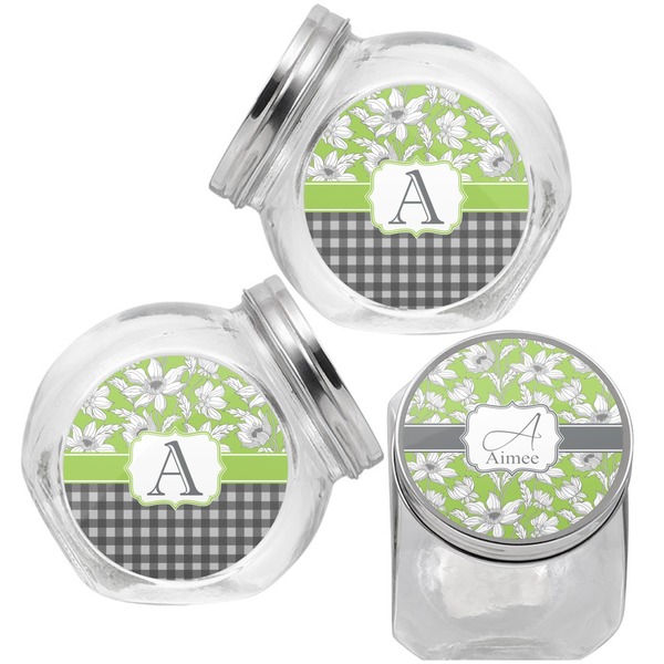 Wild Daisies Puppy Treat Jar - Top Left Right