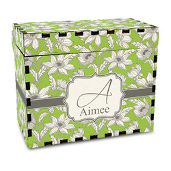 Wild Daisies Wood Recipe Box - Full Color Print (Personalized)