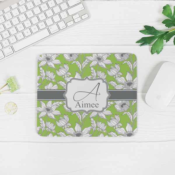 Wild Daisies Rectangular Mouse Pad - LIFESTYLE 2