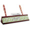 Wild Daisies Red Mahogany Nameplates with Business Card Holder - Angle