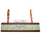 Wild Daisies Red Mahogany Nameplates with Business Card Holder - Straight