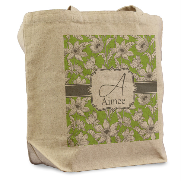 Custom Wild Daisies Reusable Cotton Grocery Bag (Personalized)