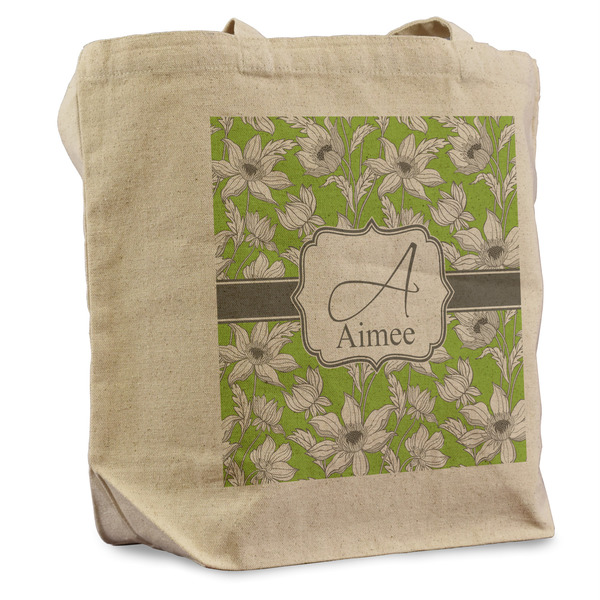 Custom Wild Daisies Reusable Cotton Grocery Bag - Single (Personalized)