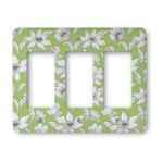 Wild Daisies Rocker Style Light Switch Cover - Three Switch