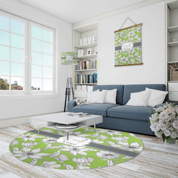 Wild Daisies Round Area Rug - IN CONTEXT