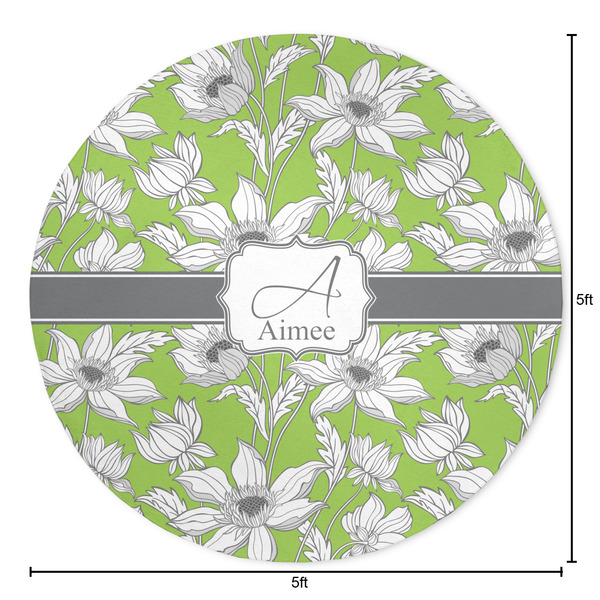 Wild Daisies Round Area Rug - Size