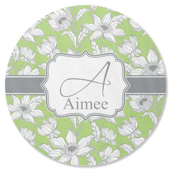 Wild Daisies Round Rubber Backed Coaster (Personalized)