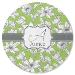 Wild Daisies Round Rubber Backed Coaster (Personalized)
