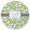 Wild Daisies Round Rubber Backed Coaster (Personalized)