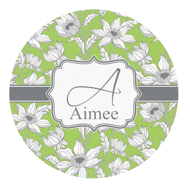 Custom Wild Daisies Round Decal - Small (Personalized)