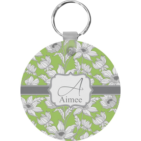 Wild Daisies Round Keychain (Personalized)