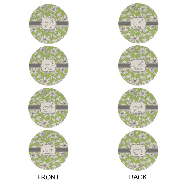 Wild Daisies Round Linen Placemats - APPROVAL Set of 4 (double sided)
