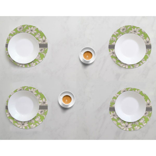 Wild Daisies Round Linen Placemats - LIFESTYLE (set of 4)