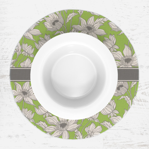 Wild Daisies Round Linen Placemats - LIFESTYLE (single)