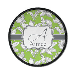 Wild Daisies Iron On Round Patch w/ Name and Initial