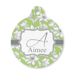 Wild Daisies Round Pet ID Tag - Small (Personalized)