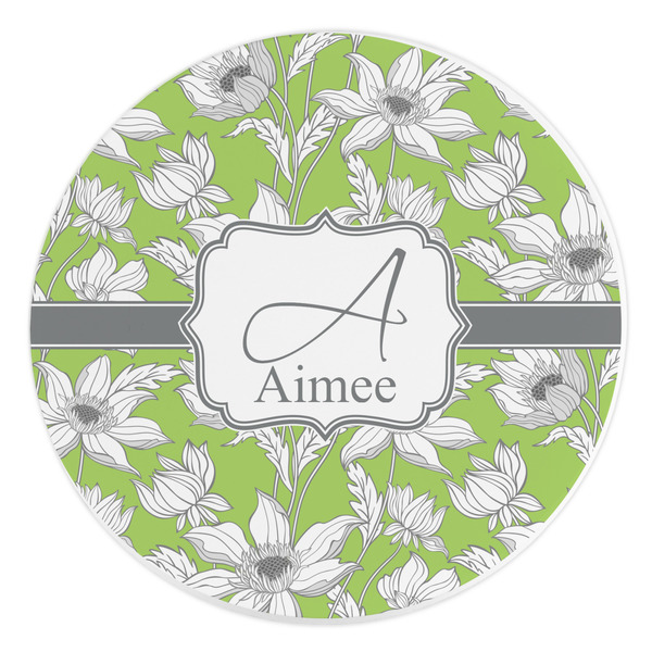 Custom Wild Daisies Round Stone Trivet (Personalized)