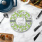 Wild Daisies Round Stone Trivet - In Context View