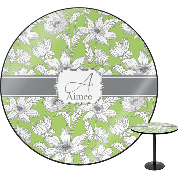 Custom Wild Daisies Round Table - 30" (Personalized)