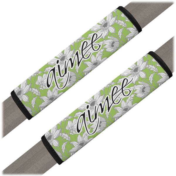 Custom Wild Daisies Seat Belt Covers (Set of 2) (Personalized)