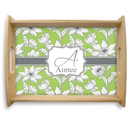 Wild Daisies Natural Wooden Tray - Large (Personalized)