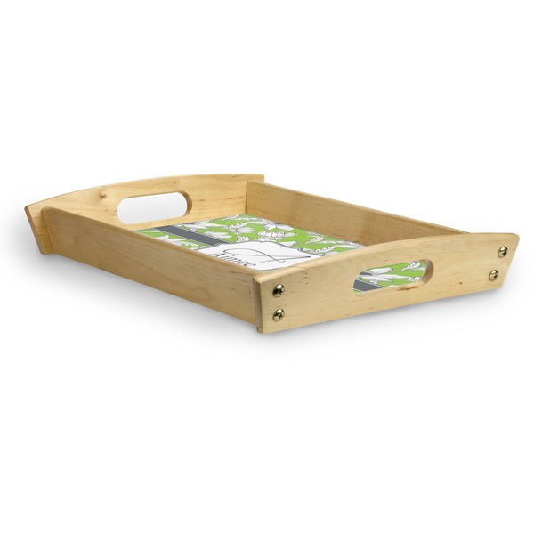 Wild Daisies Serving Tray Wood Small - Corner