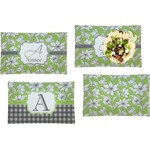 Wild Daisies Set of 4 Glass Rectangular Lunch / Dinner Plate (Personalized)