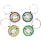 Wild Daisies Set of Silver Wine Wine Charms