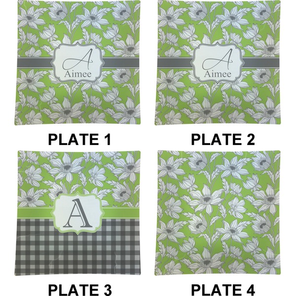 Wild Daisies Set of Square Dinner Plates (Approval)