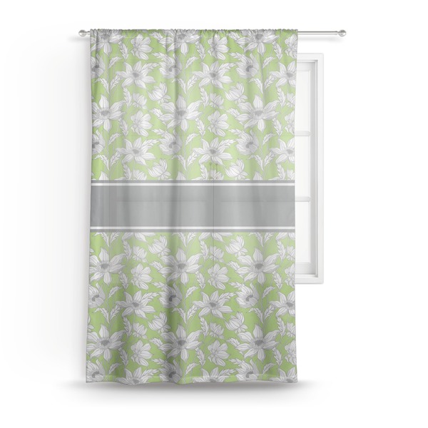 Custom Wild Daisies Sheer Curtain