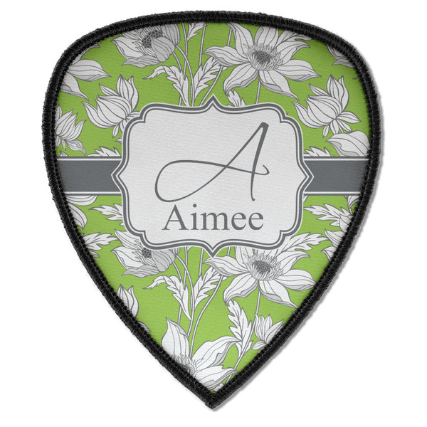 Custom Wild Daisies Iron on Shield Patch A w/ Name and Initial