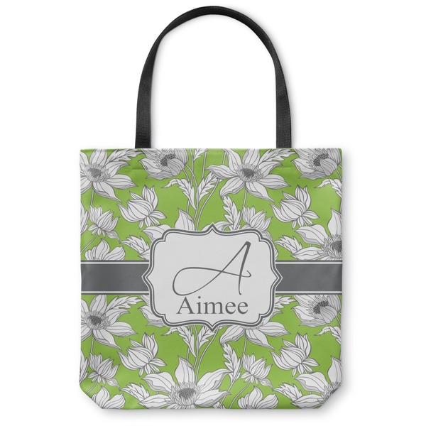 Custom Wild Daisies Canvas Tote Bag - Large - 18"x18" (Personalized)