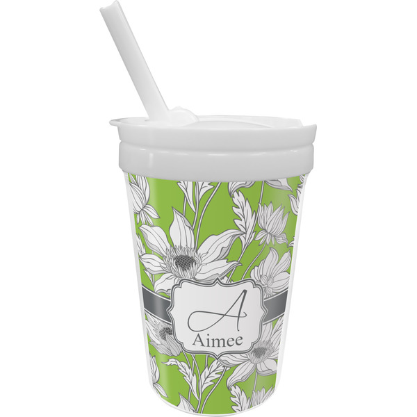 Custom Wild Daisies Sippy Cup with Straw (Personalized)