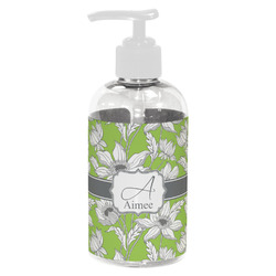 Wild Daisies Plastic Soap / Lotion Dispenser (8 oz - Small - White) (Personalized)
