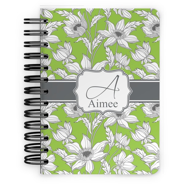 Custom Wild Daisies Spiral Notebook - 5x7 w/ Name and Initial