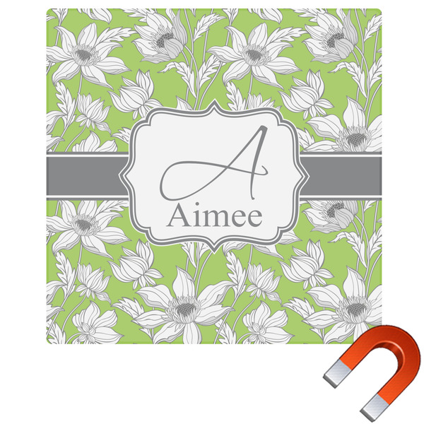 Custom Wild Daisies Square Car Magnet - 10" (Personalized)