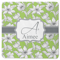 Wild Daisies Square Rubber Backed Coaster (Personalized)