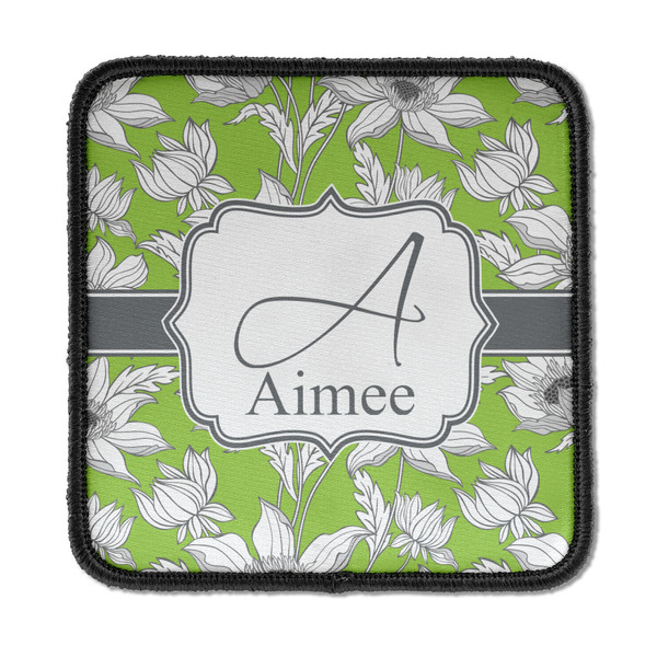 Custom Wild Daisies Iron On Square Patch w/ Name and Initial