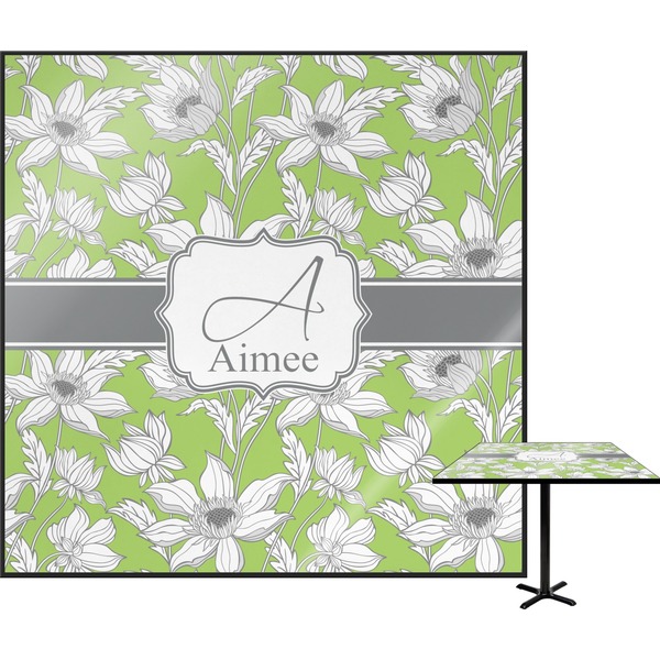 Custom Wild Daisies Square Table Top (Personalized)