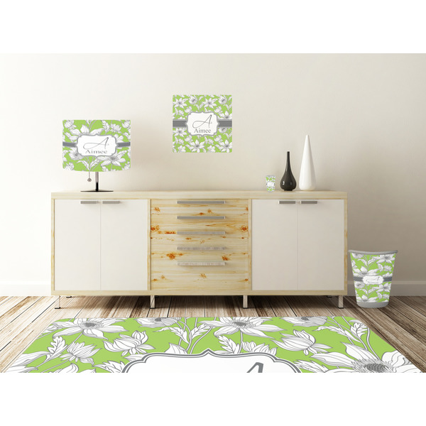 Wild Daisies Square Wall Decal Wooden Desk
